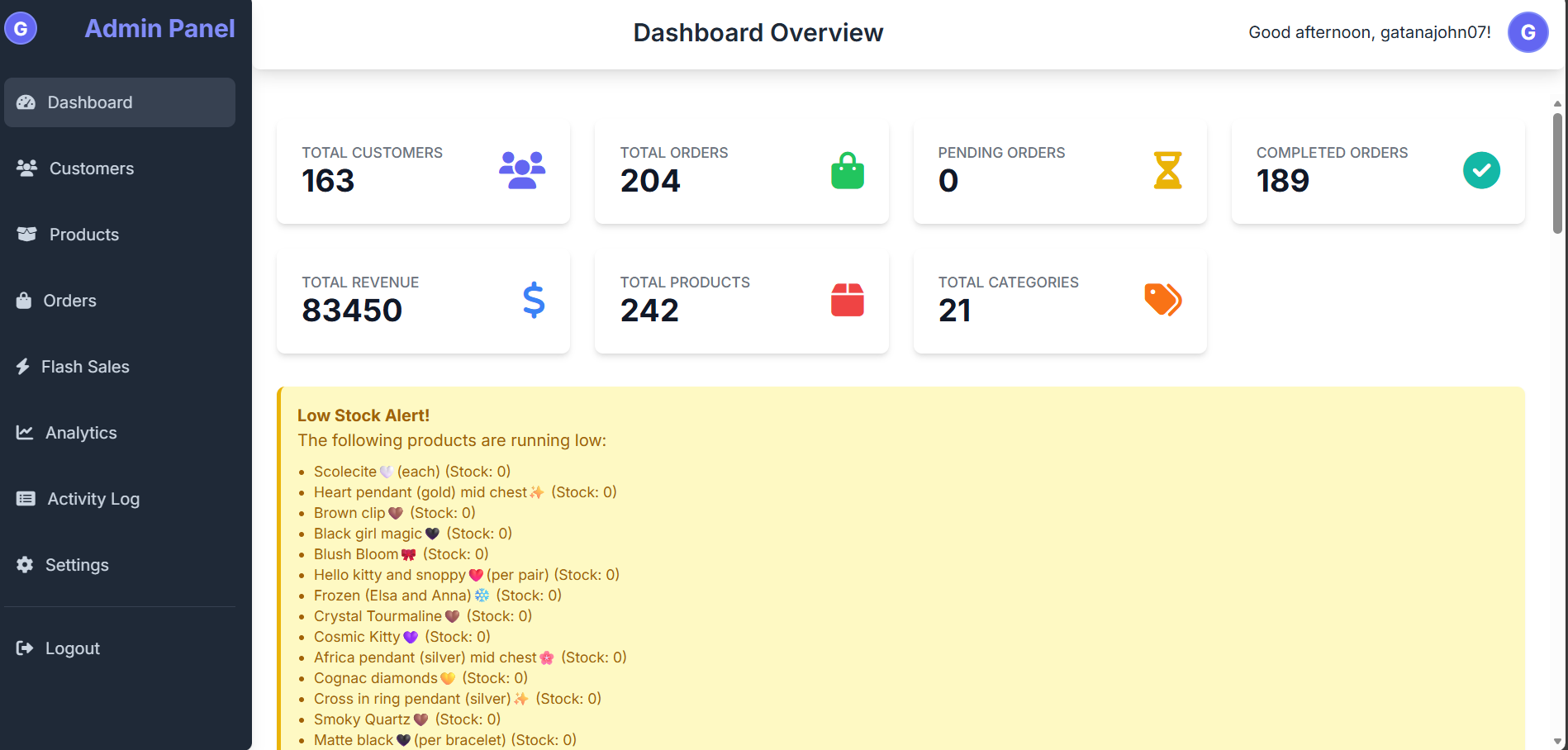 SauwceyBrands Admin Dashboard